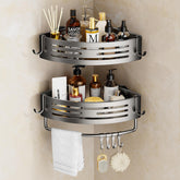 SUBUCOYO corner shower caddy suction cup setup on tile for secure bathroom storage