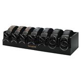 Sucyajied belt organizer with seven compartments in black for organized belts