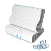 SUFOR cooling pillows queen set 2 front view highlights ergonomic neck support
