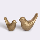 SUJUN gold brass bird statue on shelf adds timeless elegance