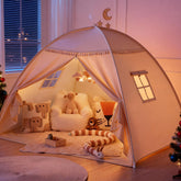 Sumbababy full bed tent setup demonstrates easy installation for a private space.