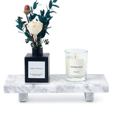 Sumlus natural marble tray pedestal on vanity display for elegant organization.