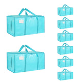SummitFlare 8-pack extralarge bags folded for compact under-bed storage.