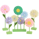 SunBeauty daisy felt table centerpiece with pastel petals for festive decor
