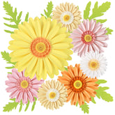 SUNBEAUTY giant daisy wall decor 01 adds vibrant color to living spaces.