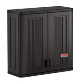 Suncast Commercial 4-Cubic-Ft wall cabinet front view for secure garage storage