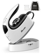 Sundu 1000W mini travel iron with lockable safe storage for compact packing.