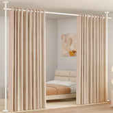 SUNALLY room divider rod with straight metal design provides sturdy curtain support.