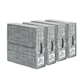 SUOCO SheetCube 4-pack in closet keeps linens neatly organized with pattern grey.