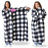 Super Blanky wearable blanket front view with pocket sleeves for hands-free warmth.