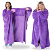 Super Blanky wearable blanket with pocket sleeves for easy warmth at home