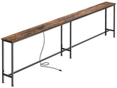 SUPERJARE 1024-inch sofa table with power outlets and USB-C port for convenient charging.