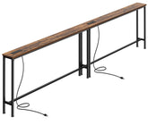 SUPERJARE 110.2-inch sofa table with power outlets and USB-C for convenient charging.