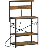 SUPERJARE Bakers Rack with Power Outlets for clutter-free counters and easy appliance access.