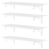 Supforce 4-pack closet shelves with triangular brackets for sturdy storage