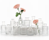 SUPMIND 12pcs bud vase set shown as an elegant centerpiece.