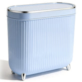 Supteron bathroom trash can with press lid for easy waste disposal.