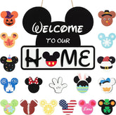 SUPYFD welcome sign on wood panel for front door decor and inviting entry