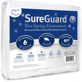 SureGuard waterproof six sided box spring encasement protects your bed from spills
