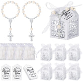 Sureio mini rosary beads for baptism favors.