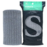 SUTERA Exfoliating Towel with duo-fiber texture for deeper exfoliation and smoother skin.