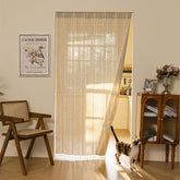 Sutuo Home boho door curtain with embroidery stripe adds private style to a doorway