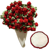 SUVEUS crochet flower bouquet throw shown in full view for cozy home decor.