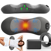 Swancode Upgraded 3-in-1 lumbar pillow on bed delivers targeted back relief and relaxation.