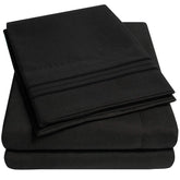 Sweet Home Collection 1500 Supreme fitted sheets with elastic corner straps keep bedding in place.