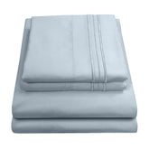 Sweet Home Collection king-size sheets close-up of brushed microfiber texture for cooling comfort.
