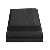 Sweet Home Collection king sheets brushed microfiber close-up, soft-touch feel for cooling comfort.