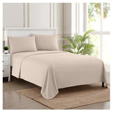 Sweet Home Collection king size sheets packaged, signaling ready-to-use luxury and value.