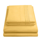 Sweet Home Collection queen sheets with breathable fabric for cool nights.