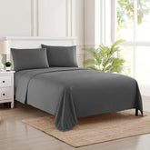 Sweet Home Collection queen sheets with elastic corners secure the fit on a deep mattress.