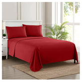 Sweet Home Collection queen sheets with elastic corners for a secure fit on deep-pocket beds