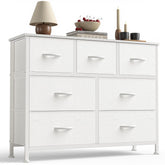 Sweetcrispy 7-drawer dresser with wood top for sturdy storage and display