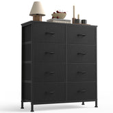 Sweetcrispy 8-drawer dresser with wood top for sturdy display or TV setup