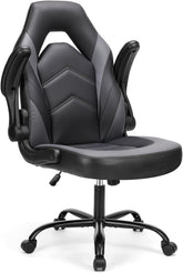 Sweetcrispy chair backrest close-up showing breathable PU leather for long sessions.