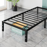 Sweetcrispy Twin Bed Frame with heavy-duty steel platform for durable support.