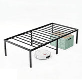 Sweetcrispy Twin XL heavy-duty steel bed frame provides stable, silent sleep.