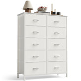 Sweetcrispy white dresser with spacious drawers for organized clothing storage