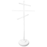 Swimline HydroTools 89032 poolside towel rack with water-weight base for stable outdoor use.