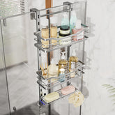 SWTYMIKI over-the-door shower caddy, 3-tier, keeps tall bottles within easy reach.