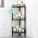 SWTYMIKI standing corner caddy full view for organized bathroom storage