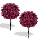 SylvanVerse pink eucalyptus topiary balls 18 inch set of two for year round outdoor decor