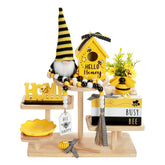 SYNCVIBE Hello Honey house sign enhances shelves and mantels with warm farmhouse charm.