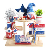 SYNCVIBE USA flag banner decor for tiered trays enhances festive tables