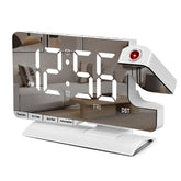SZELAM digital clock projection with 180-degree rotation for flexible wall or ceiling viewing.