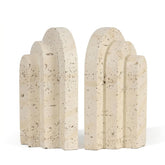 SZGYCSM travertine book ends with heavy stability for large books