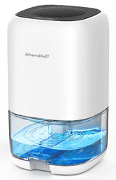 TABYIK 35oz dehumidifier water tank view showing real-time moisture collection